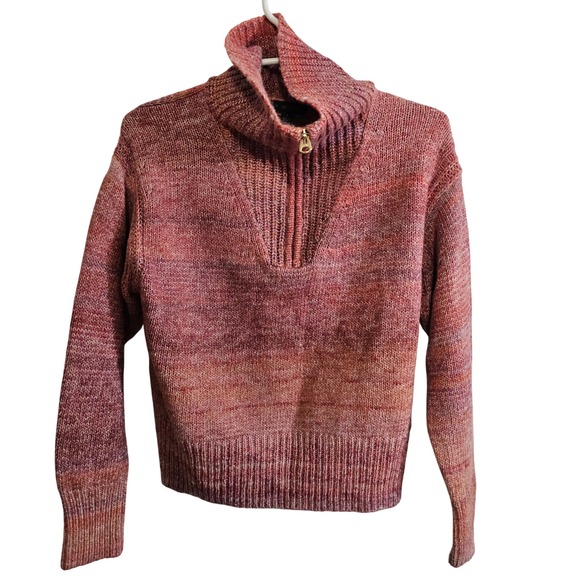 J.Crew Half Zip Mock Neck Sweater Knit Pullover Women's Small Wool Winter NWOT - Picture 1 of 6